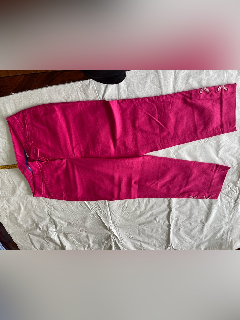 Bright Pink Straight-Leg Pants